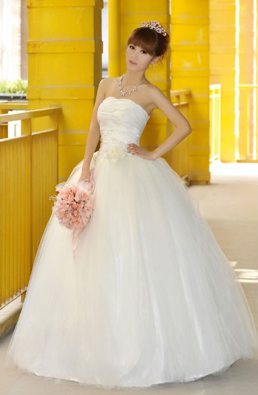 korean girl cute wedding dress flowers Korean Wedding Dress Elegant