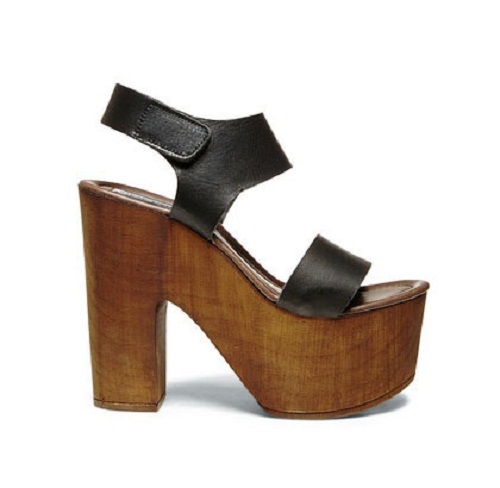 wood high heel