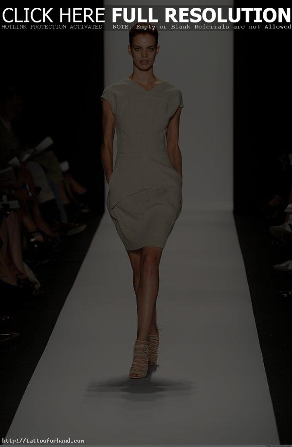 Model walks the runway at Narciso Rodriguez Spring 2013 fashion show