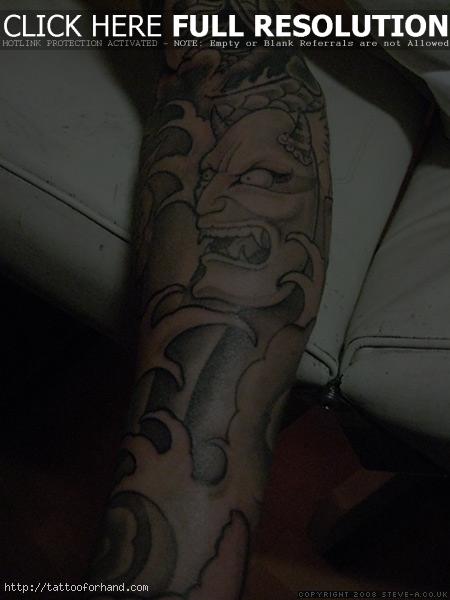 Demon tattoo sleeve design