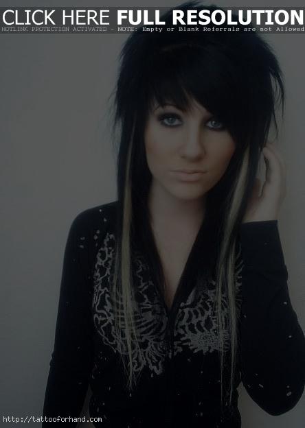 Long Black Emo Hairstyle