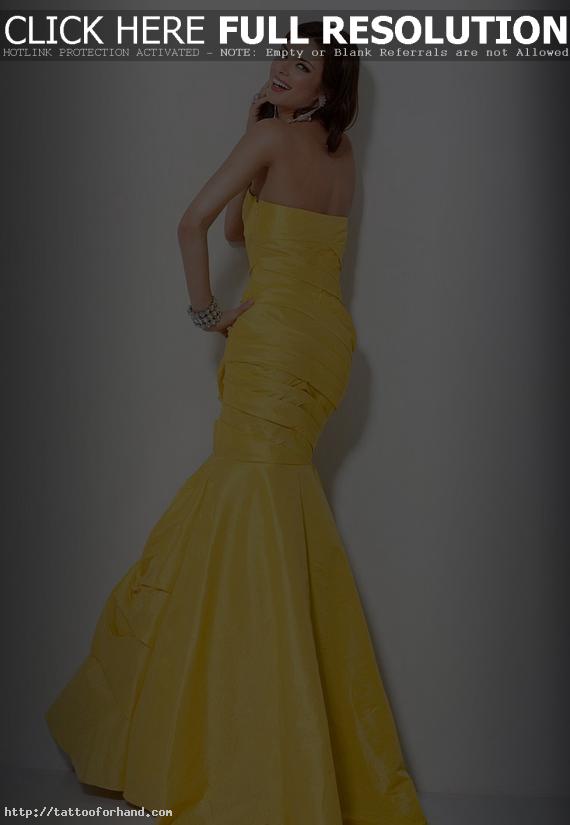 Elegant Yellow Prom Dresses 2013