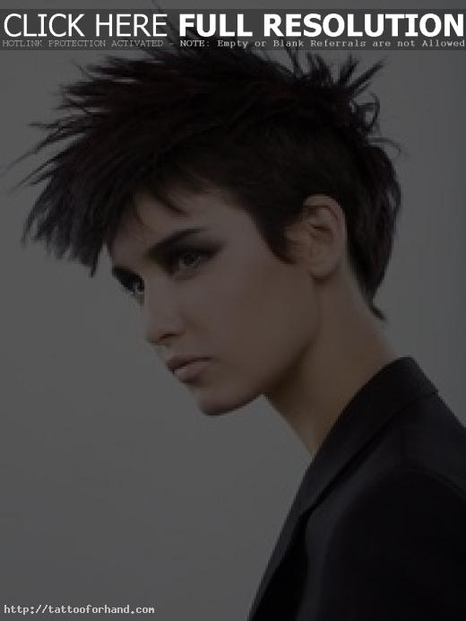 Girl Short Mohawk Hairstyle 2013 For Black Hair Color