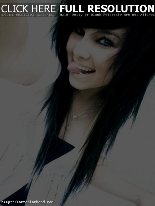 Black Long Emo Haircuts for Women