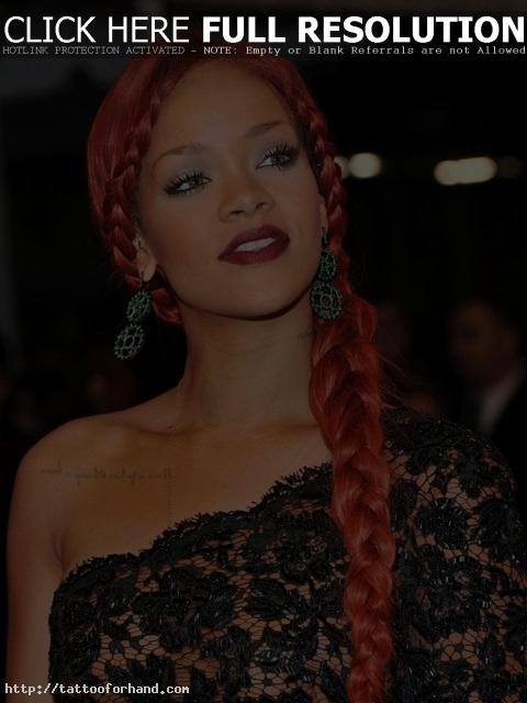 Rihanna With Braided Ponytail Rihanna With Braided Ponytail