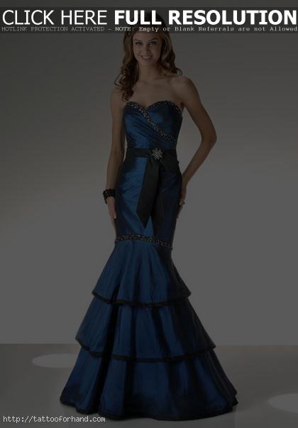 Beautiful blue mermaid prom dress 2013