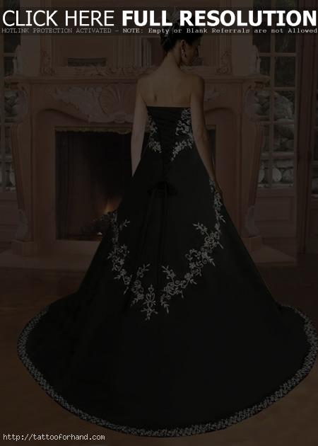 black gothic wedding dresses