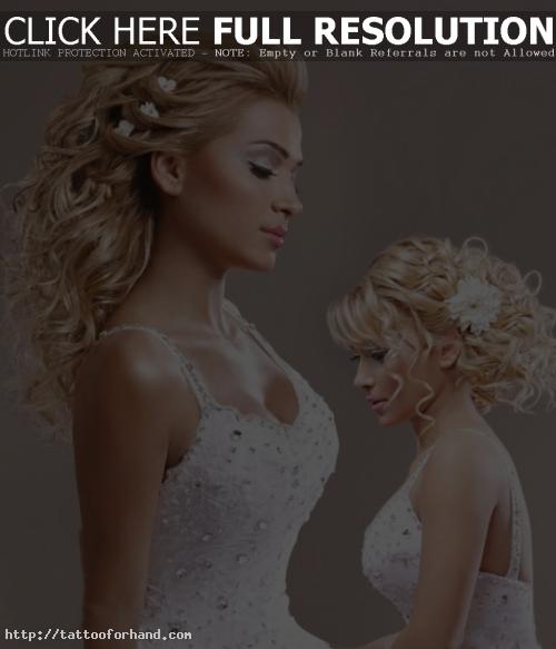 Long romantic wedding hairstyles 2013