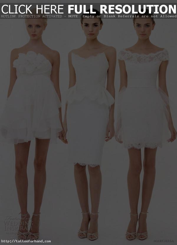 Marchesa 2013 Short Wedding Dresses