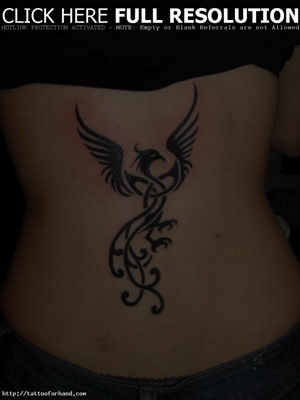 Phoenix Tattoo On The Lower Back