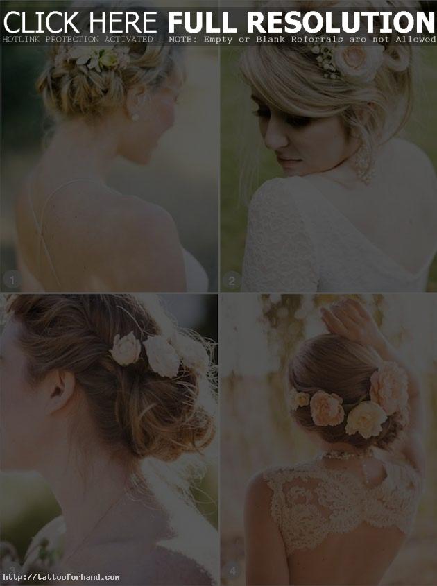 Romantic Wedding Hairstyles Using Flowers