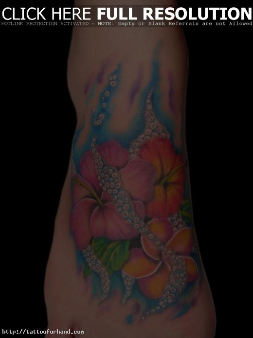 Best Girls Flower Foot Tattoos For 2013