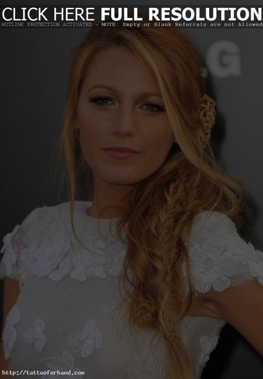 Blake Lively Messy Side Fishtail Braid Hairstyle