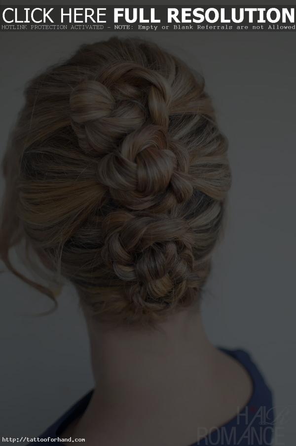 Braided French Roll Twist Romantic French Twist Updo Hairstyle