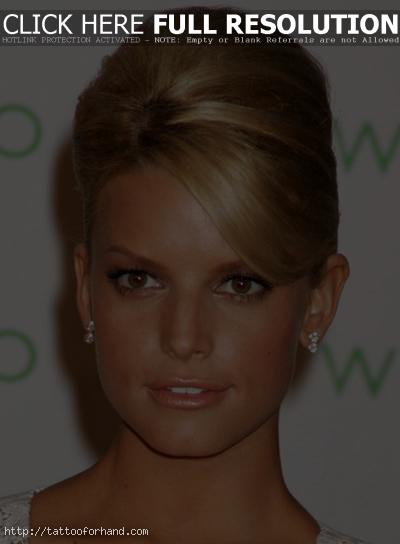 Classic bun french twists  jessica simpson hairstyles