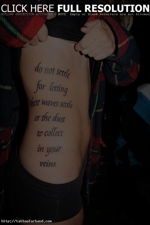 Side quote tattoos for girls Side Quote Tattoos For Girls