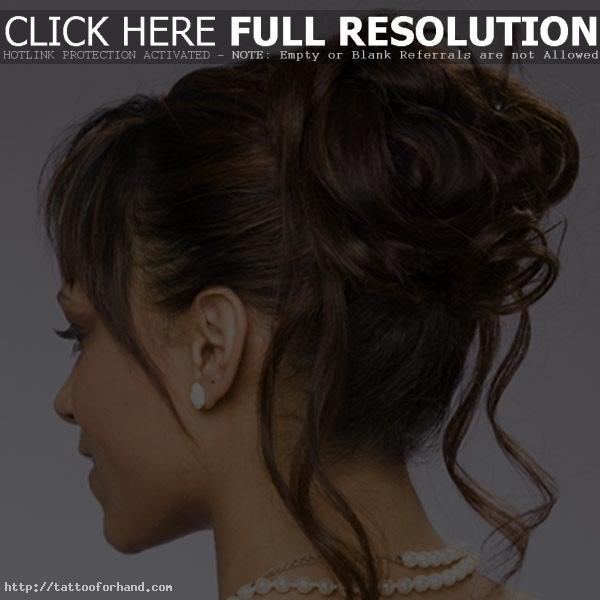 Modern Wedding Hairstyles High Bun Updos for medium length