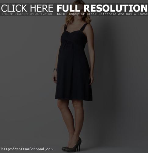 Trendy maternity short black dresses