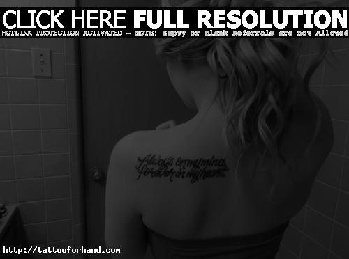 tattoo tatted first tattoo quote shoulder tattoo girl