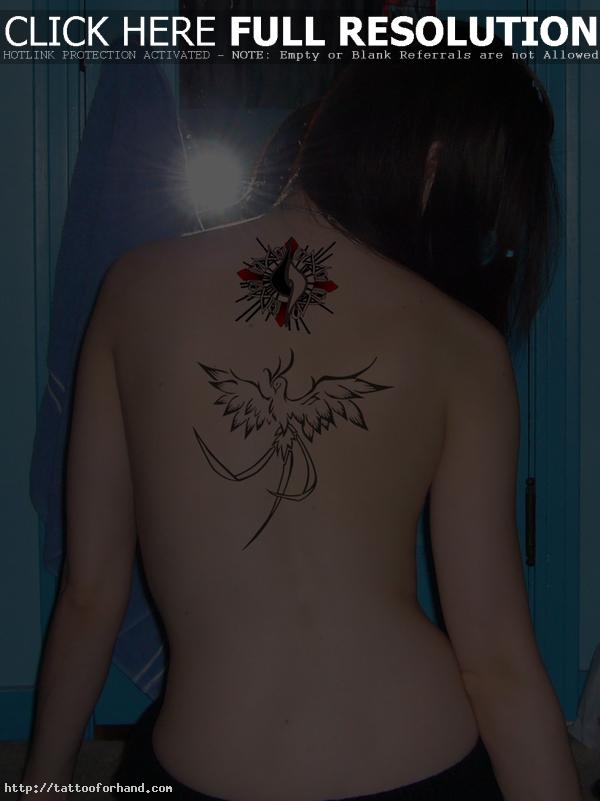 Wonderful Back Phoenix Tattoo Designs