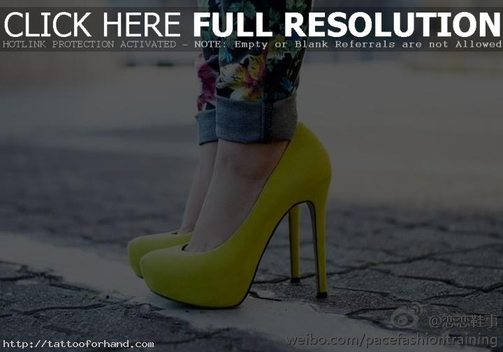 green yellow simple shoes fashion -green shoes