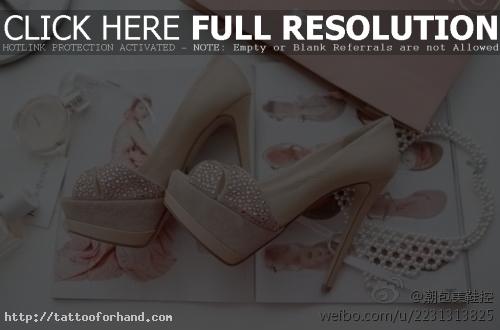 white pink bridal wedding shoes