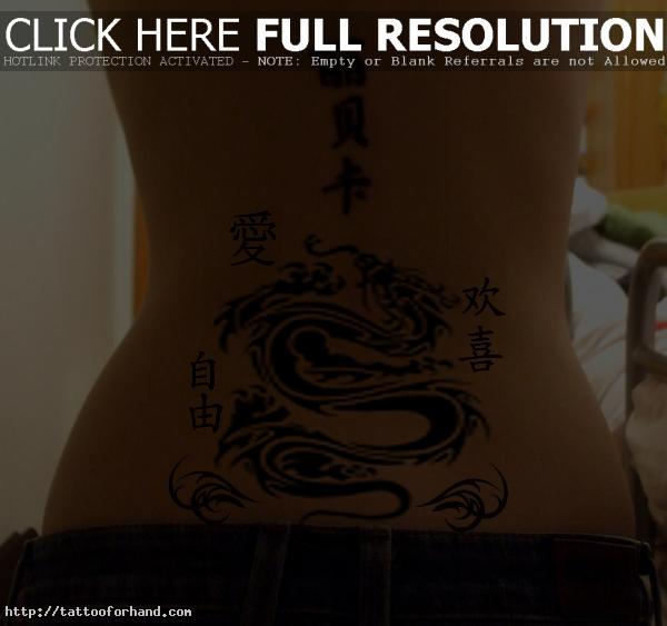 Great Girls Dragon Tattoos Designs