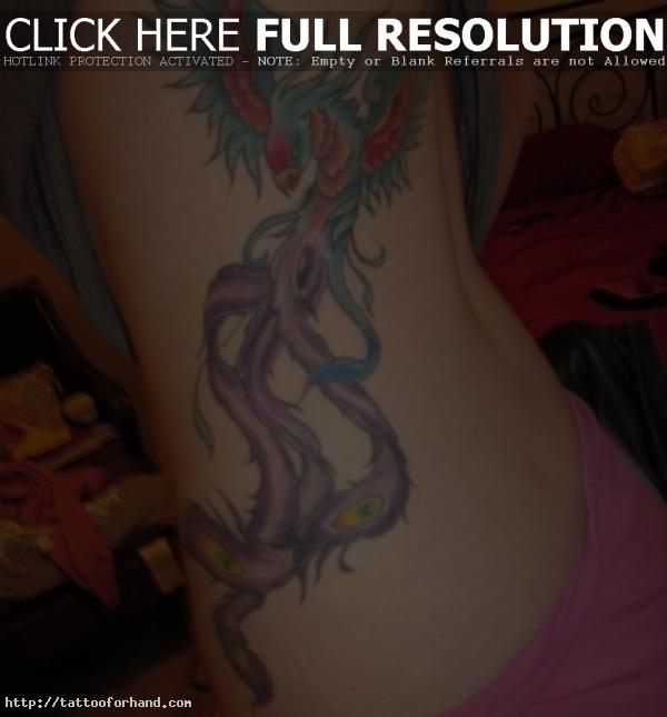 Awesome Dragon Bird Tattoo Design for Female