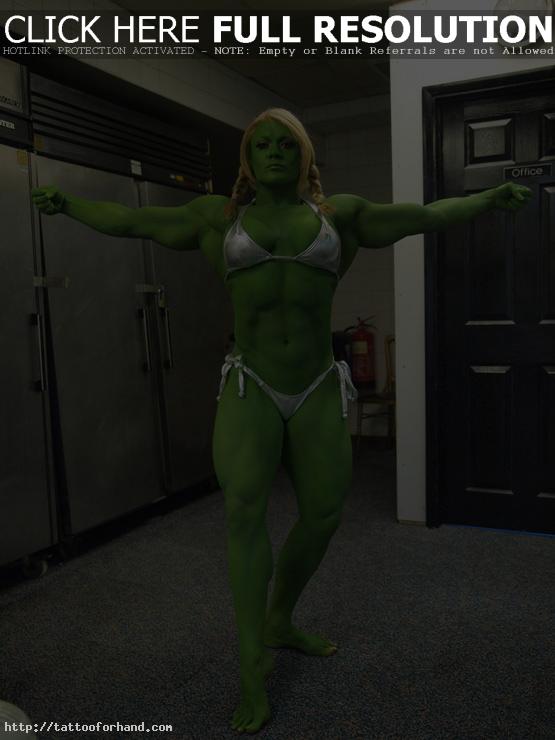 she hulk body paint