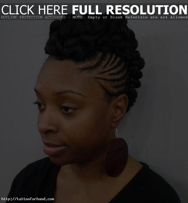 Curly Mohawk hairstyles for black women